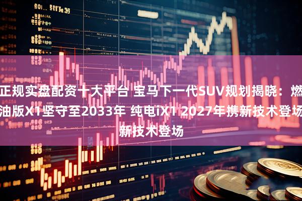 正规实盘配资十大平台 宝马下一代SUV规划揭晓：燃油版X1坚守至2033年 纯电iX1 2027年携新技术登场